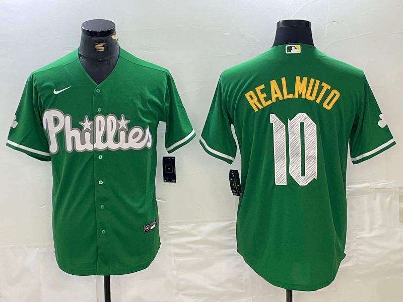 Men Philadelphia Phillies #10 Realmuto Green Fashion Edition Nike 2024 MLB Jersey style 1->->MLB Jersey